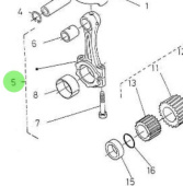 Nanni Diesel 970315488 - Connecting Rod Assembly for 3.100HE and 4.150HE Engines