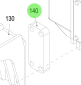Steyr 2203761-0 - Spacer Bracket for Gearbox Console on Steyr Engines