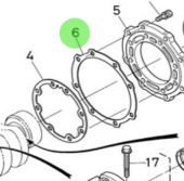 Nanni Diesel 970310427 - Crankshaft and Bearing Assembly Gasket for N4 and 4 Series Engines