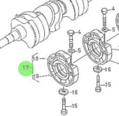 Nanni Diesel 970501541 - Main Bearing Assembly No. 3 for 3.90HE and 4.110HE Engines