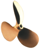 Radice 3-Blade Bronze Propeller Type E13, 12"x8", Shaft Ø25mm, Taper 1:10, Right