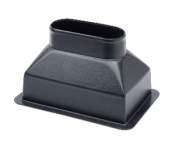 Allpa Flow Transition With Backmolded Ring, Ø102mm, 152x102mm For Marine Air Conditioning System