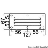 Osculati 53.021.08 - Louvred Vent Polished Stainless Steel + Fly Screen 67x127 mm