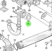 Nanni Diesel 970300267 - Heat Exchanger Flange Gasket for 3.90HE and 4.110HE Engines
