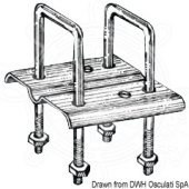 Osculati Boat Trailer Roller Mounting Brackets with Counter Plate