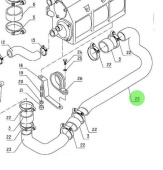 Nanni Diesel 51450010PR - Air Cooler Pipe for 4.340TDI Engines