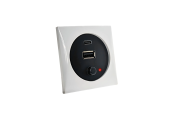 Båtsystem 5935-vUSBC - USB-A and USB-C Socket, Charger, White 5V/3A