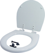 Jabsco 29097-1000 - White Wooden Seat and Lid Compact - TC50TT