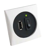 Plastimo 64667 - White USB socket , Input 12-30V, output 5V. 2 Amp.