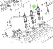 Nanni Diesel 970314196 - Injector Overflow Pipe Assembly for N3.21 and 3.75HE Engines
