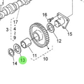 Nanni Diesel 970302804 - Idler Gear Collar for Camshaft Assembly