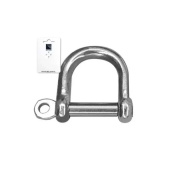 Belship 722570V - Forged Polished Stainless Steel AISI 316 Wide D-Shackle 5mm Blister
