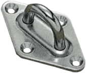 Allpa Stainless Steel Diamond Shaped Eye Plate, 40x64mm, Ø6mm