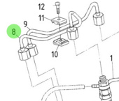 Nanni Diesel 970315051 - Injection Pipe for N2.14 Engines