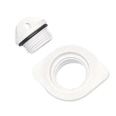 Nuova Rade 16688 - Drain Socket W/Plug, Oval, Plain, 48x36mm, White