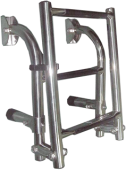 Allpa Stainless Steel Bathing Ladder, 2+2-Steps With Plastic Steps, Unfolded 235x880mm, Tube Ø22mm
