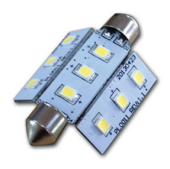 Hollex LED Festoon 10–30V 2.0W Warm White 9 LEDs 42mm