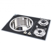 NavyLoad 2-burner Glass Hob And Sink