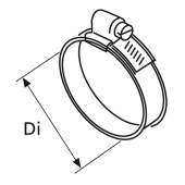 Webasto 1320223A - Hose Clamp D70-90, Chromed Steel