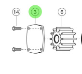 Jabsco 18753-0374 - End Cover Kit for P370 Pumps