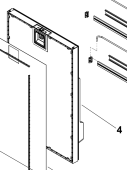 Isotherm SGC00453AA – Complete Door with Panels, Frames, Handle and Sensor for FL115 Freeline 115 Elegance Fridge