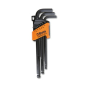 Beta 000961000 - Set Of 9 Ball Head Offset Hexagon Wrenches With Support
