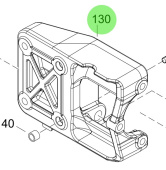 Steyr Z026014-0 - Painted Hydraulic Pump Bracket for Steyr Engine Installations