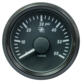 VDO A2C3833470001 - SingleViu 2107 Turbo Pressure 60PSI Black 52mm