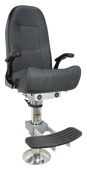 Allpa Boat Chair Model 'Royal De Luxe', Black, Fixed Height Pedestal