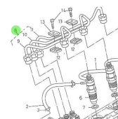 Nanni Diesel 970307857 - Injection Pipe for 3.75HE Engines