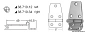 Osculati 38.710.34 - Overhang Hinge Right 65,5x37 mm