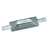 Plastimo Trapezoidal Zinc Weld-On Anodes with Galvanised Steel Fixing Strap