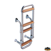 Trem S0928005 - Stainless Steel Aisi 316 Folding Boarding Ladders With Wooden Steps