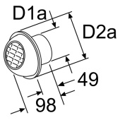 Webasto 1322405A - AIR OUTLET D60 ADJUSTABLE