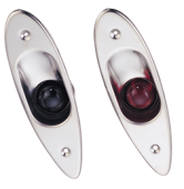 Allpa LED Navigation Lights Set For Port-/Starboard (Side Built-In Mount) 12v/6w, Red/Green Lens