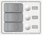 Blue Sea 8274 - Panel H2O 12VDC CLB 3pos V (replaces 8274B-BSS)