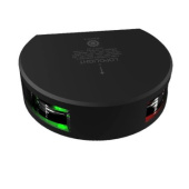 Lopolight 201-004-B - Port-Starboard Combination Navigation Light 112.5° 2 NM Vertical Mounting Black Anodized Aluminum