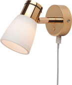 Prebit LED Wall Lamp R1-1 D2W With USB-C Glossy Gold Warm White 10-30V 3W Warm White Chalk White Colored Glass