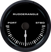 Uflex 60699UK - Ultra Black Rudder Angle Indicator, 85mm