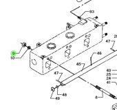 Bukh 510A1209 - M10 Nut for DV24RME, DV29RME, DV32, DV36, and DV48 Engines