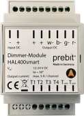 Prebit 50001365 - PWM Dimmer Module HAL400 RGBw (4-channel) For DIN Rail Mounting, DC 5-30V, per Ch. 5A