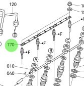 Bukh 1G778-6556-0 - Glow Plug Rail Cord for EPA48 Engines