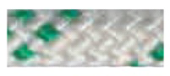Allpa Allcord-21, Double Braided Sheet Line, Ø8mm, White With Green Tracer Thread, 200m