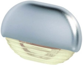 Hella Marine 2JA 998 560-441 - Warm White Light Easy Fit Led Step Lamp, Satin Chrome Plated Plastic Cap 12/24V Dc