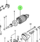 Nanni Diesel 970497304 - Starter Motor Rotor for HE Series Engines