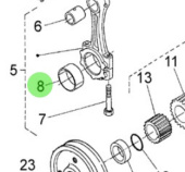 Nanni Diesel 970302895 - Standard Connecting Rod Bearing Set for Crankshaft and Pistons