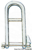 Osculati 08.764.08 - Shackle With Locking Pin And Stop Bar AISI 316 8 mm