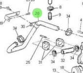 Nanni Diesel 970307138 - Heat Exchanger Hose for 2.40HE, 2.45HE, and 2.50HE Engines