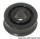 Osculati 55.245.01 - Delrin Pulley 17 mm For Lines Ø 5 mm Black