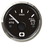 Osculati 27.321.05 - Waste Water Level Gauge 10–180 Ohm, Black Dial & Glossy Bezel, Ø57 mm